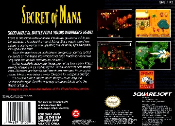 Secret of Mana (USA) box cover back